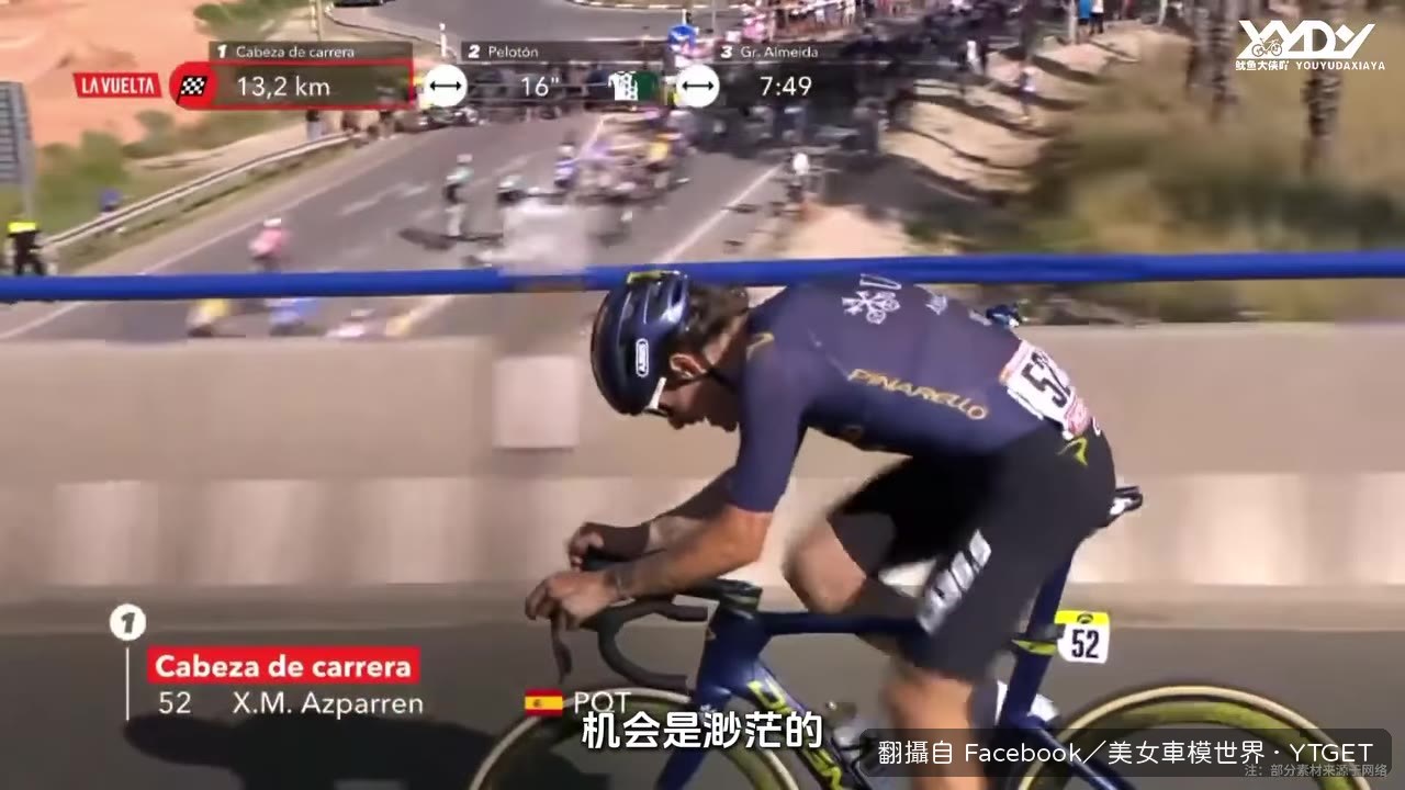 最後十公里又發生摔車
