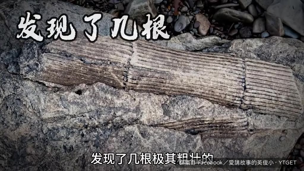 發現6米高的灰褐色石柱