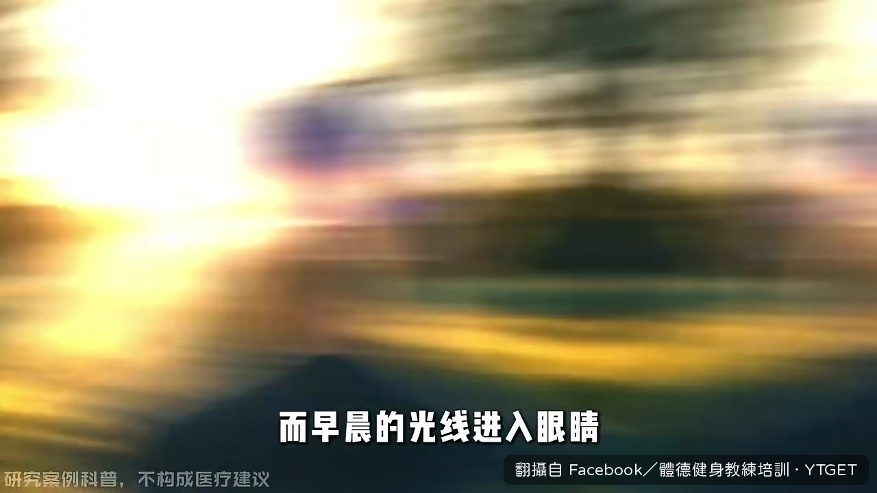 早晨光線進入眼睛,校正生理時鐘