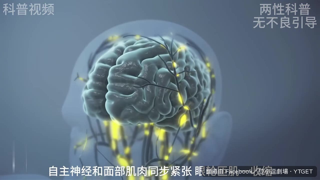 眼輪匝肌收縮讓眼球上翻