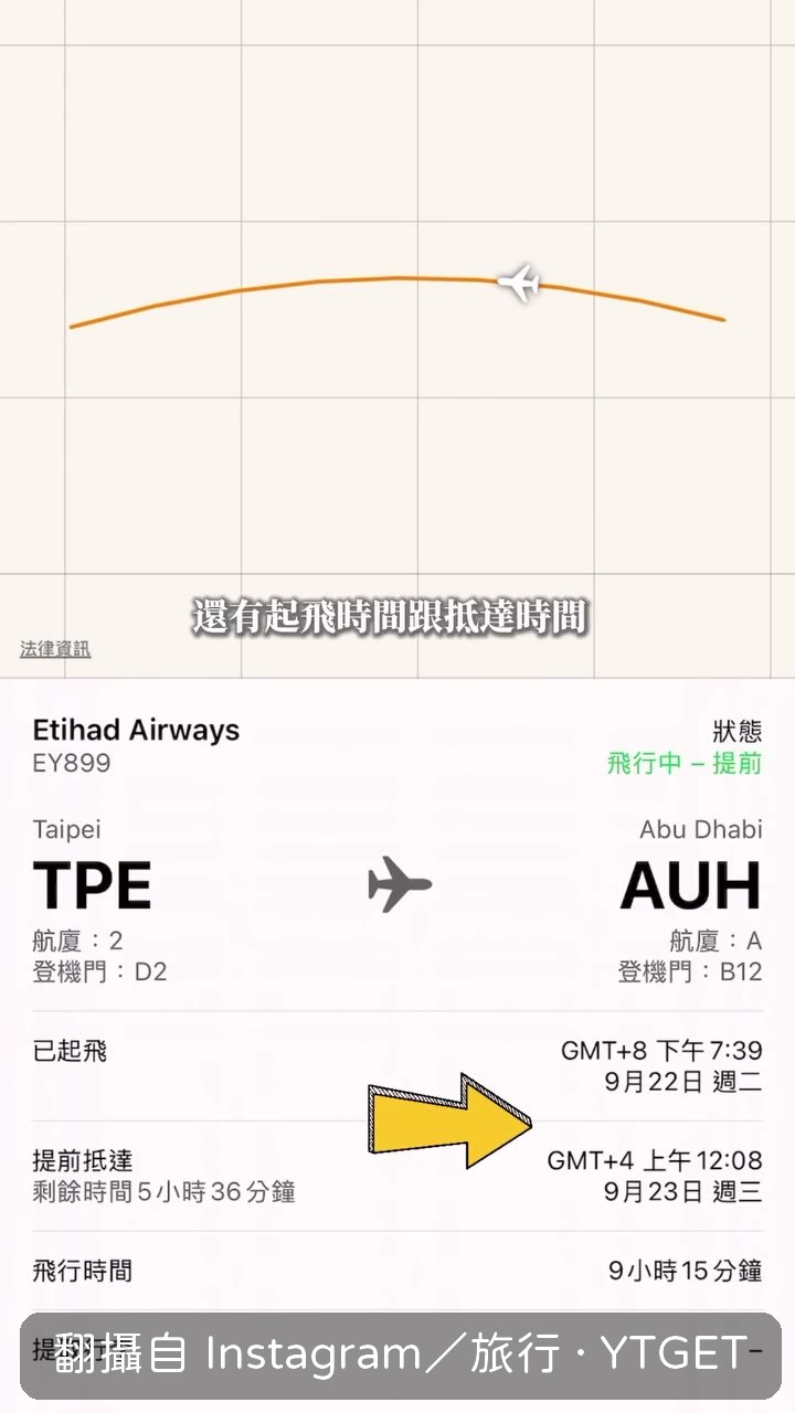 行李轉盤資訊也一起顯示