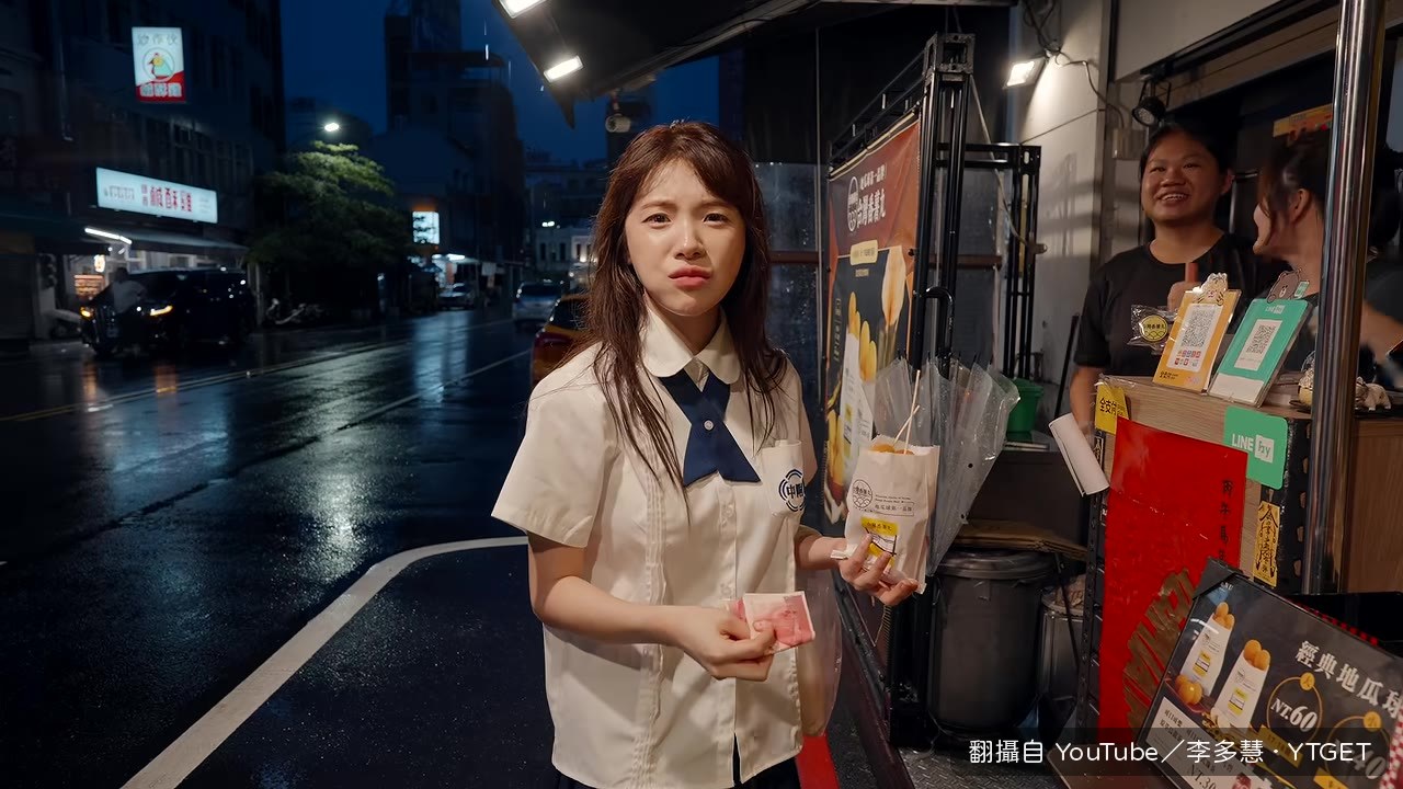台南老闆熱情請吃地瓜球