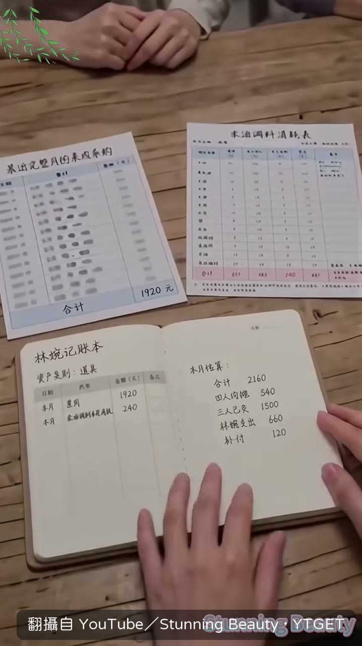 婉婉拿出一年記帳明細