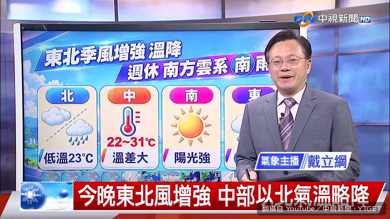 南北天氣差異明顯
