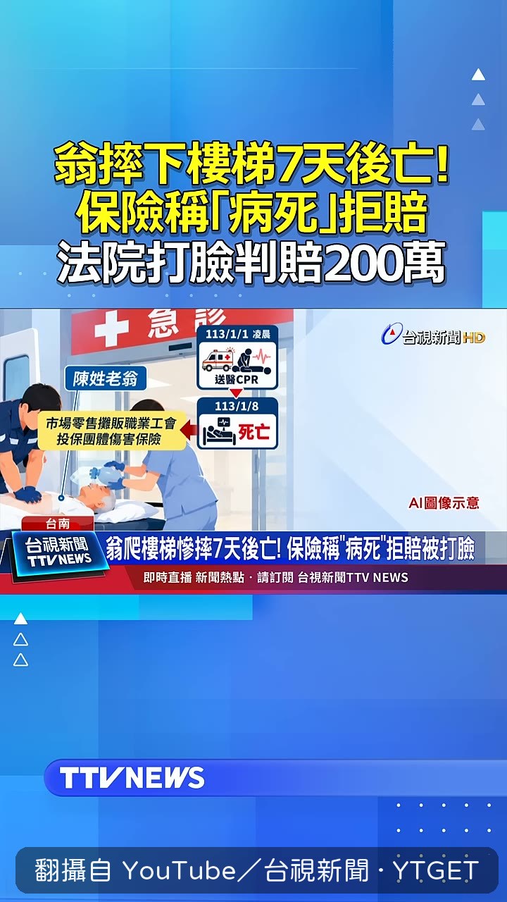 保險公司主張老翁本身有慢性病