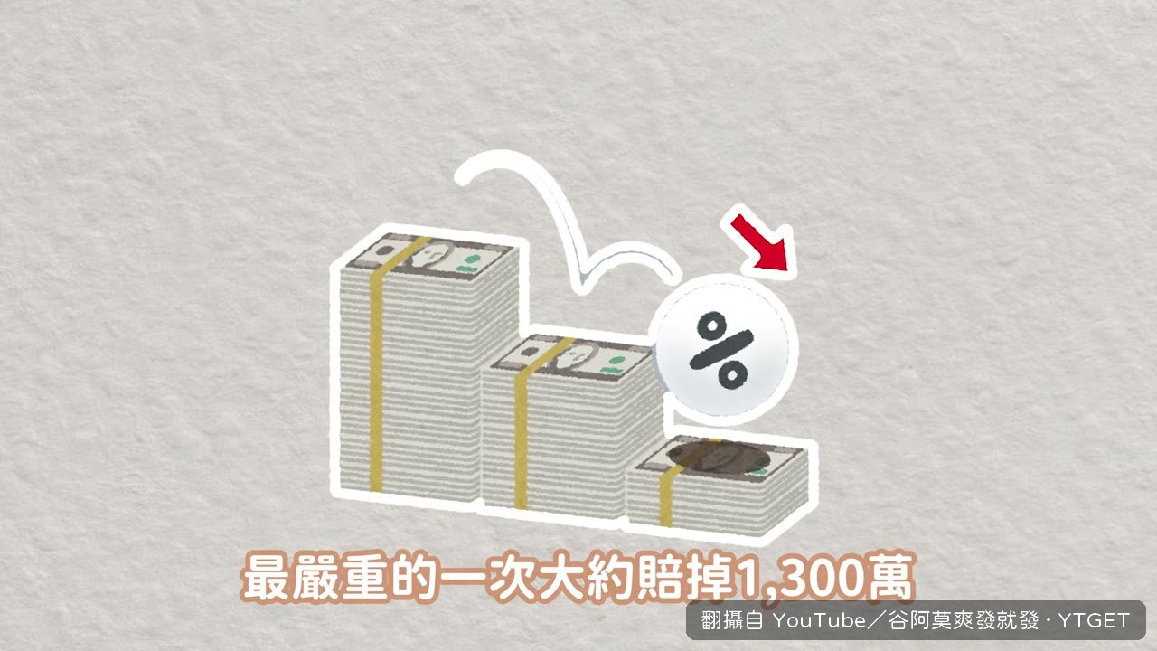 先生投資虧損大約賠掉 1300 萬