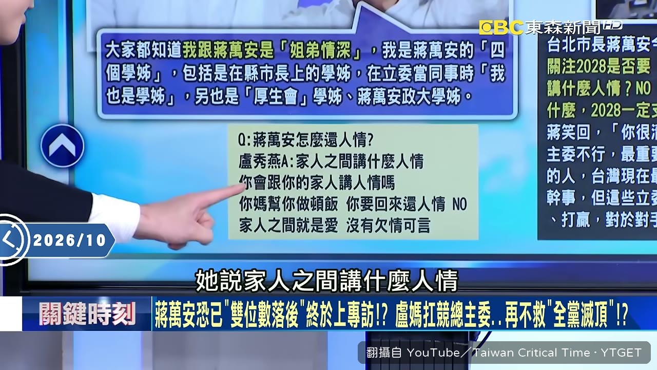 蔣萬安回「家人之間講什麼人情」
