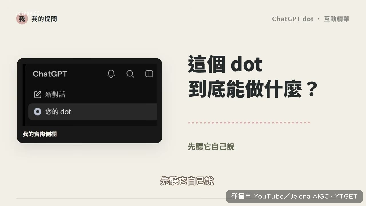Dot 自己開口說明它是什麼