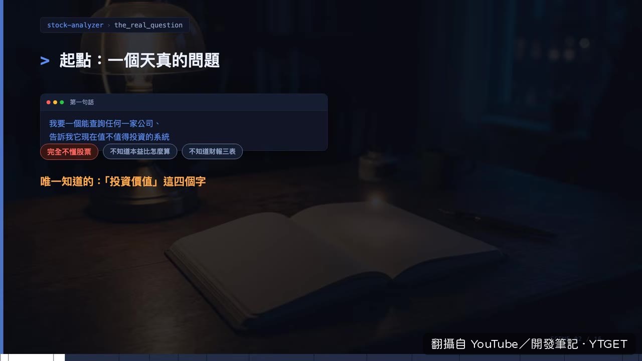 第一句話就要求做股票分析系統