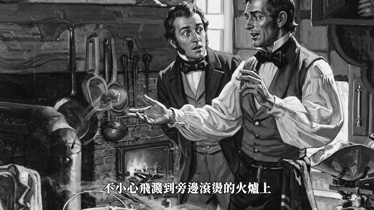 橡膠飛濺到火爐上