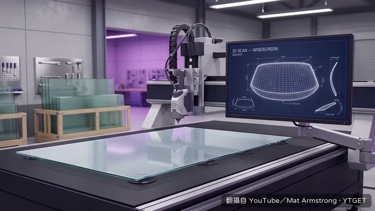 3D 掃描的擋風玻璃到貨