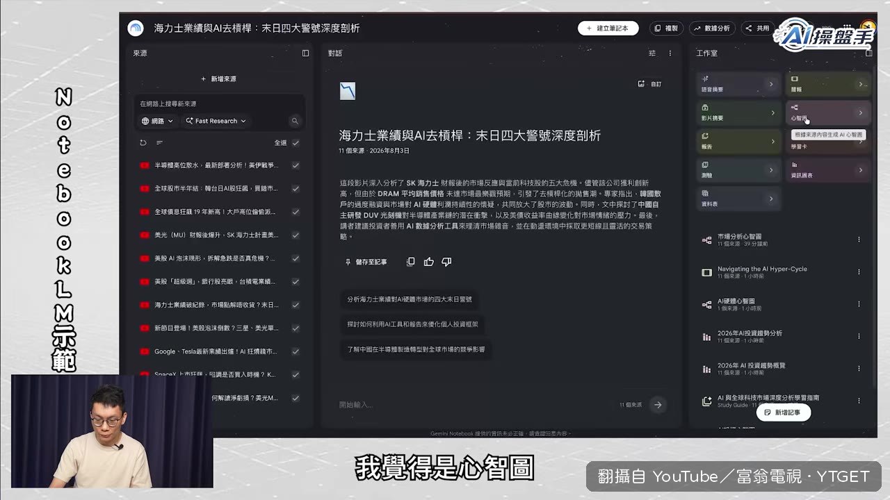 心智圖把20條影片的重點全部展開