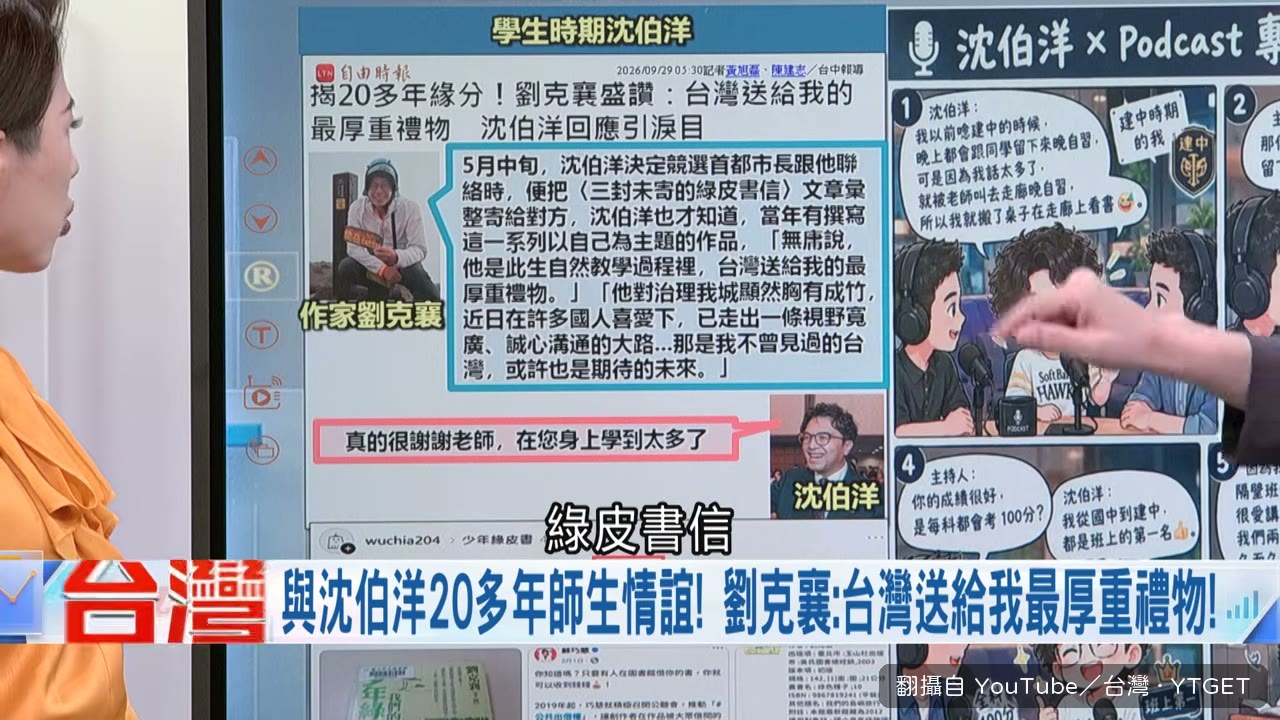 劉克襄當年的信被翻出來