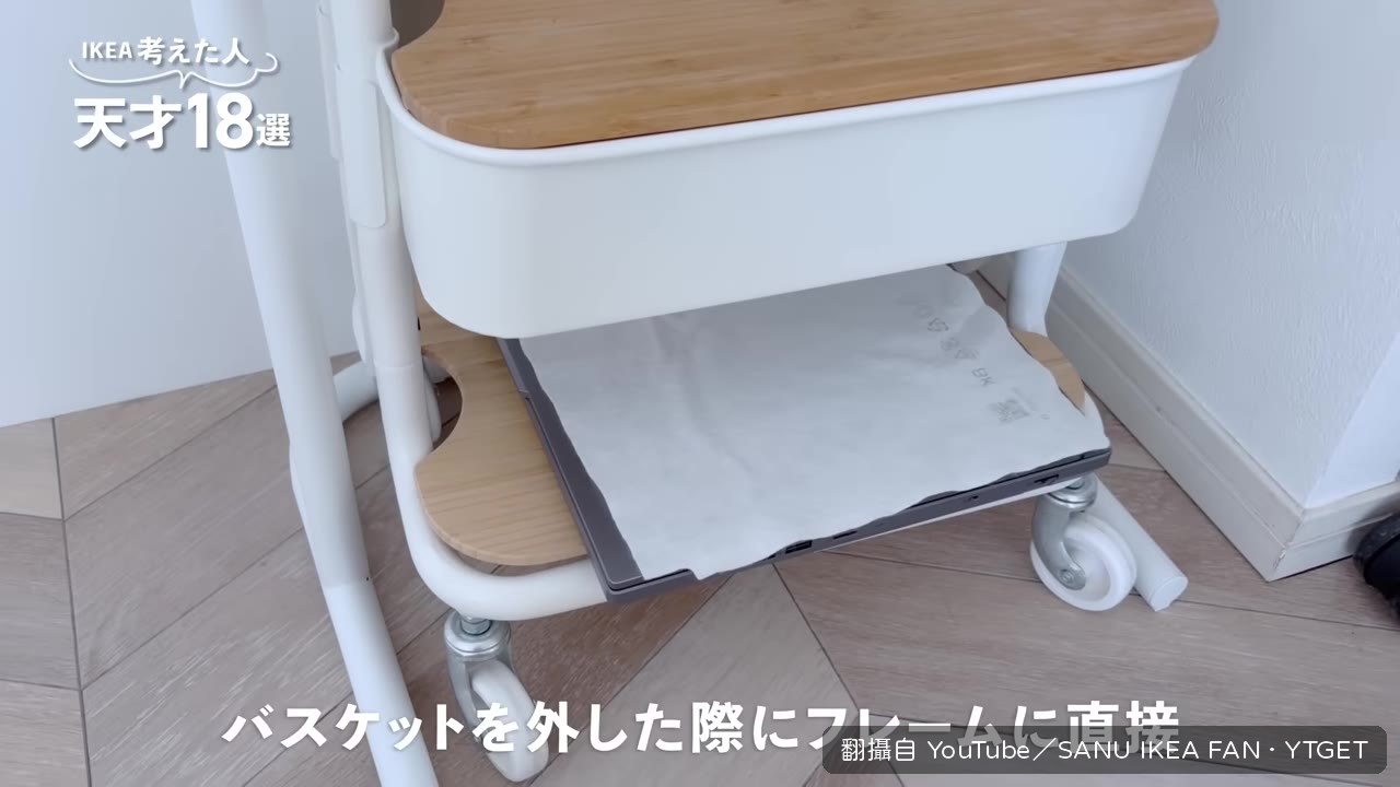 推車籃子拿掉變成筆電桌