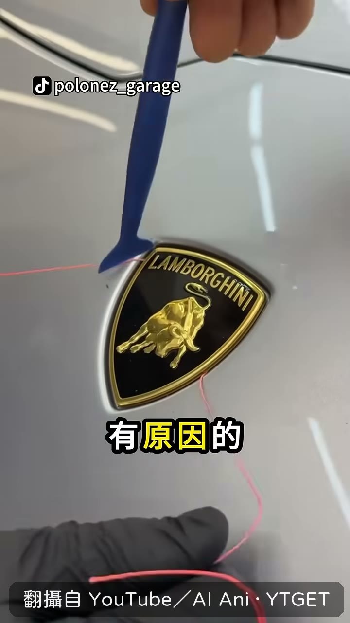 小心翼翼拆下車頭標誌