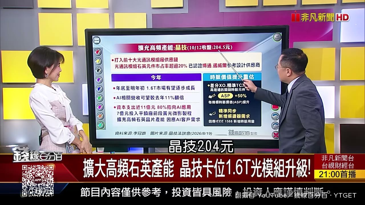 晶技光模組前十大客戶全包
