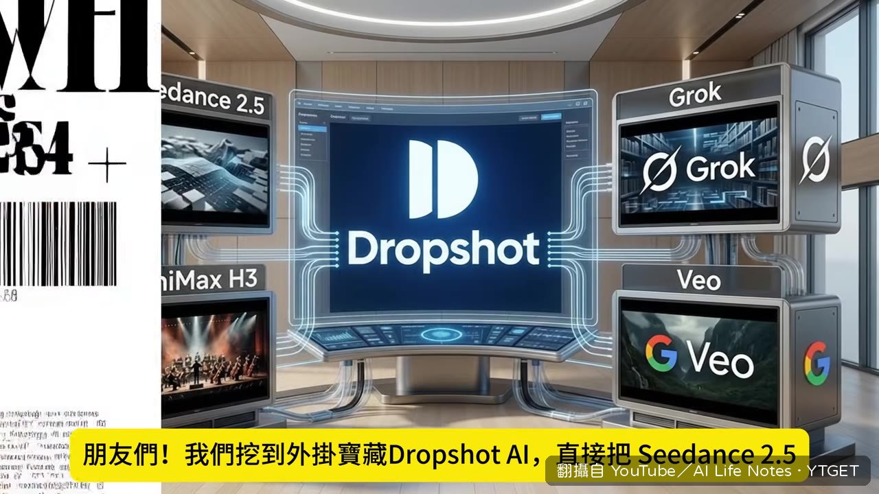Dropshot AI 平台介面，一次打包四款頂級模型