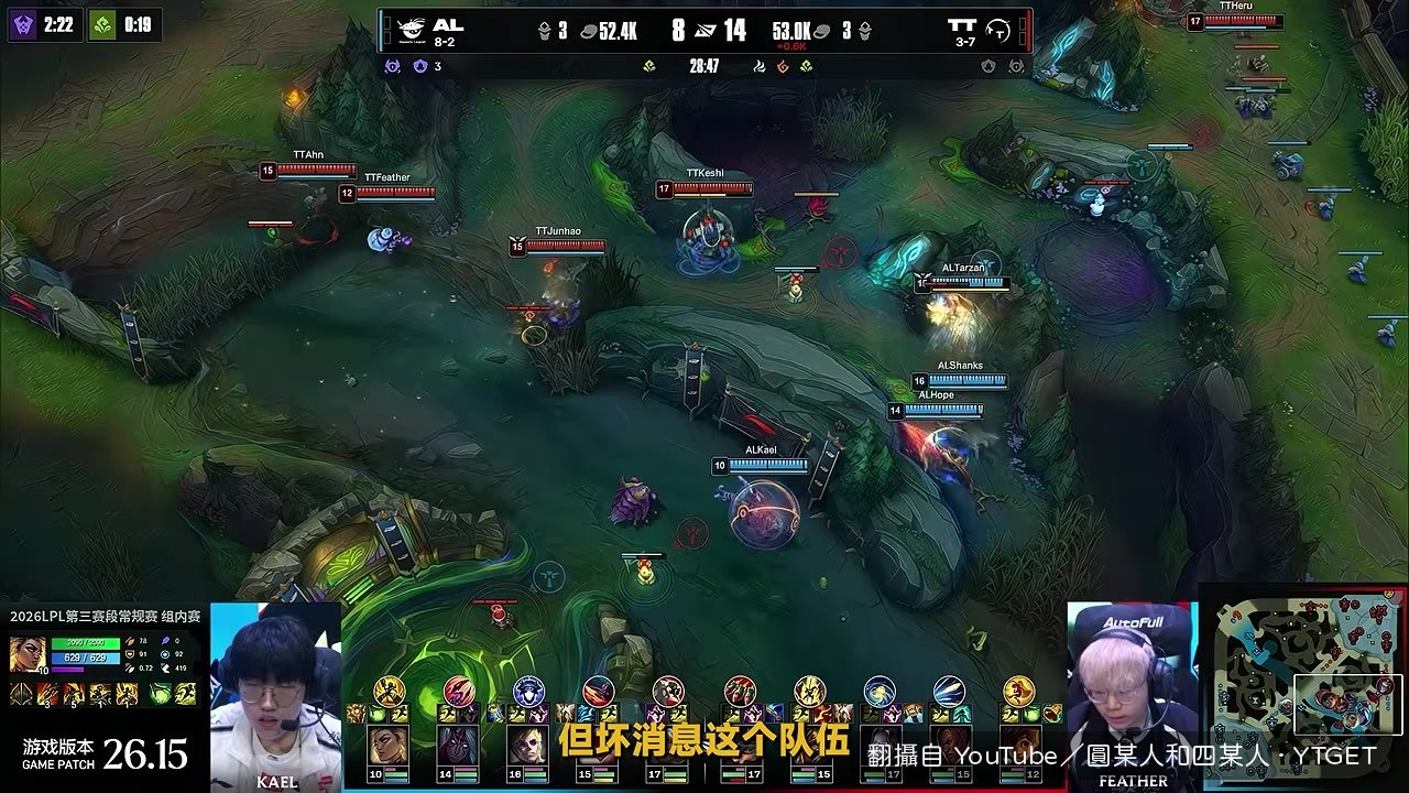 TT是BLG二隊改編，年輕人敢打敢送