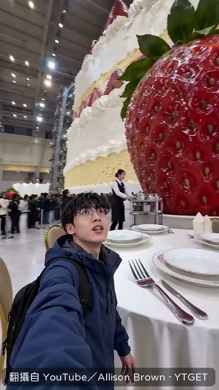 草莓比人還高的生日蛋糕