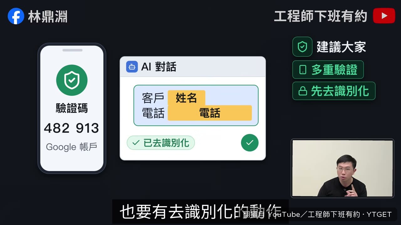 鼎淵示範自製的去識別化工具