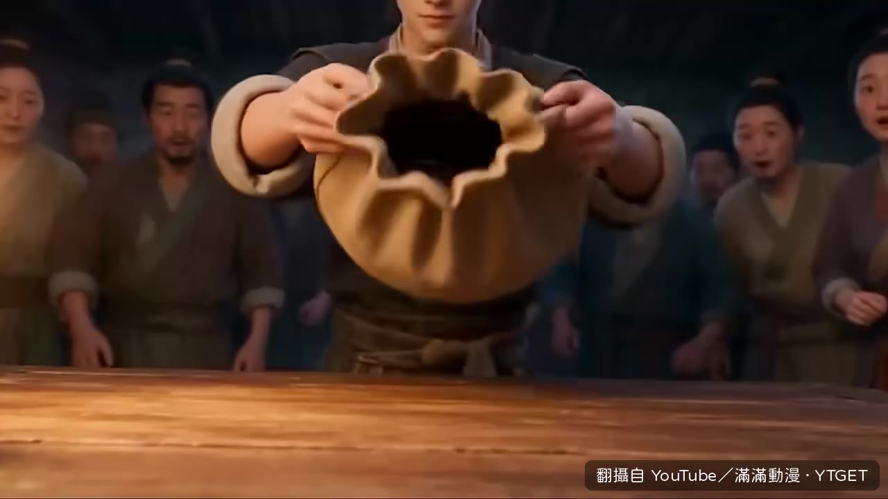族人排隊等著分錢