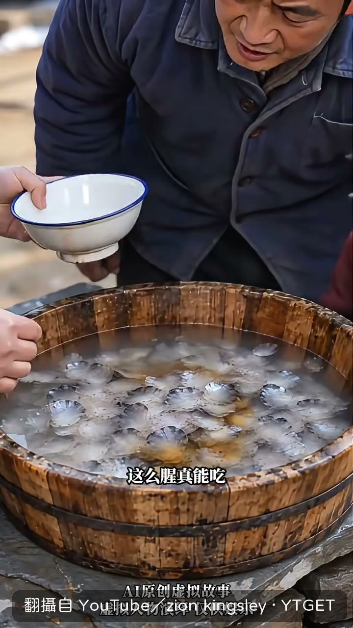 桂花把魚鱗一遍遍搓洗換清水