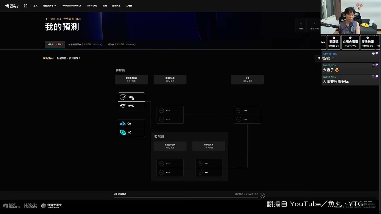水晶球預測入圍賽結果