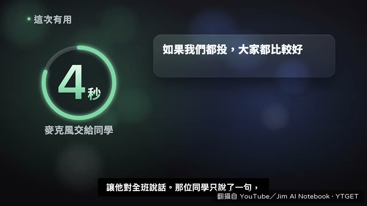 同學只講一句話，第四次幾乎全班都投