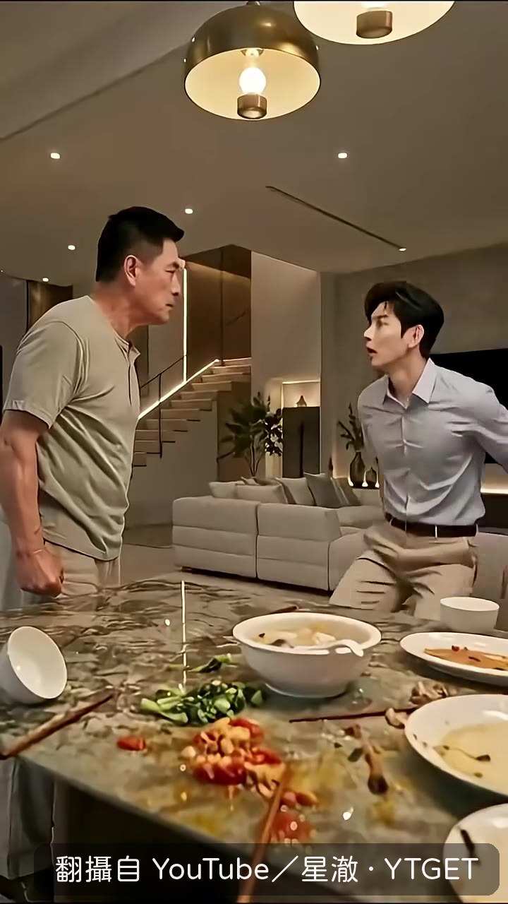 爸摔茶杯護女兒