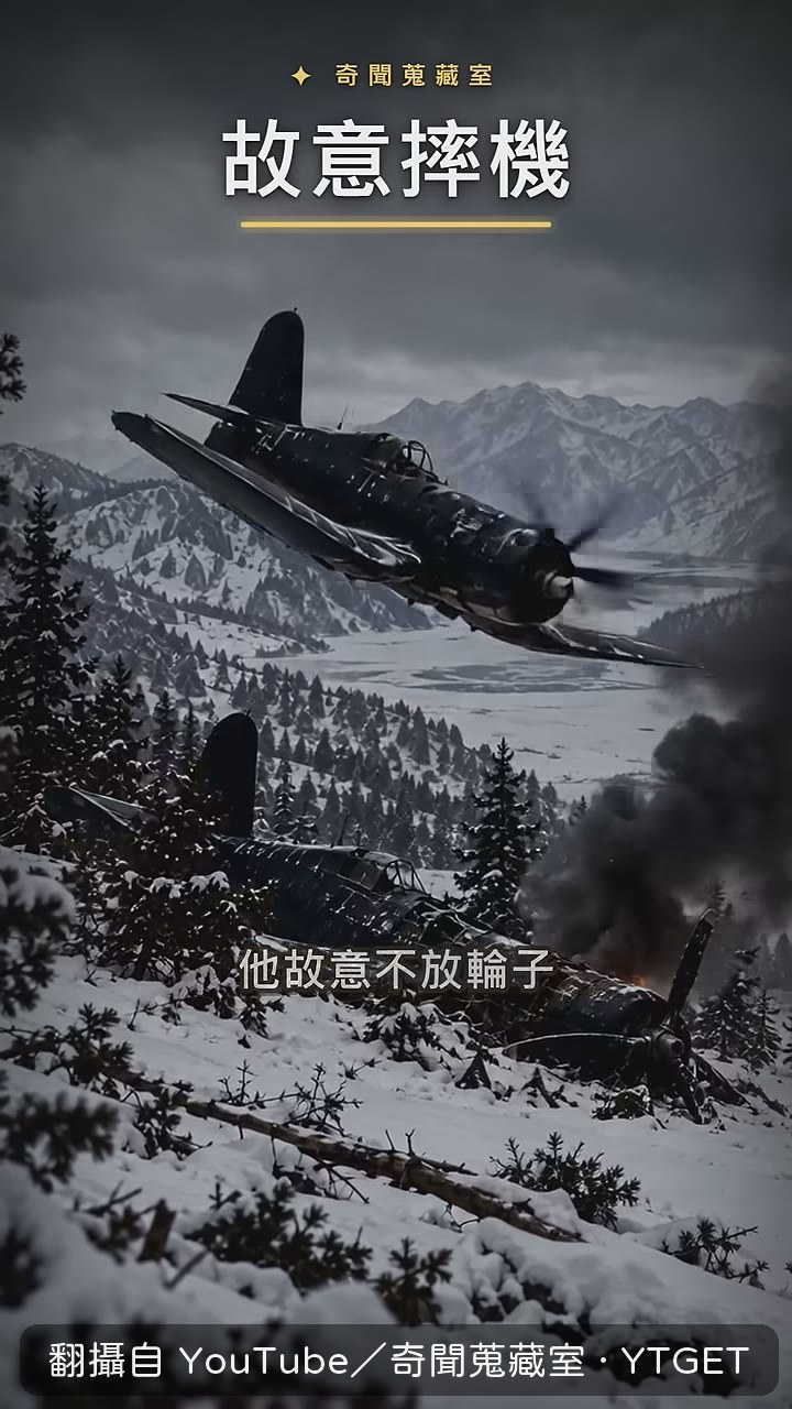 赫德納故意不放下起落架,直接把戰機摔在雪地