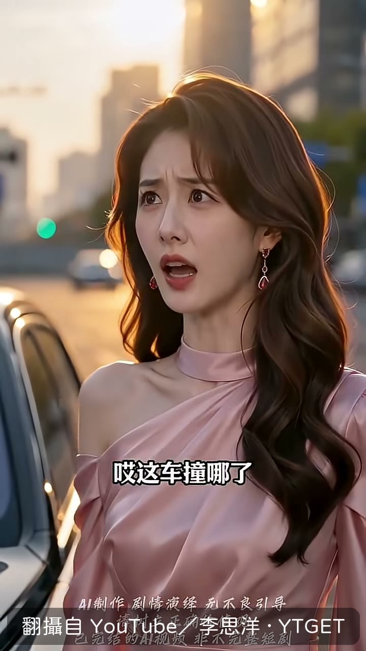 老闆現身查看車子撞哪