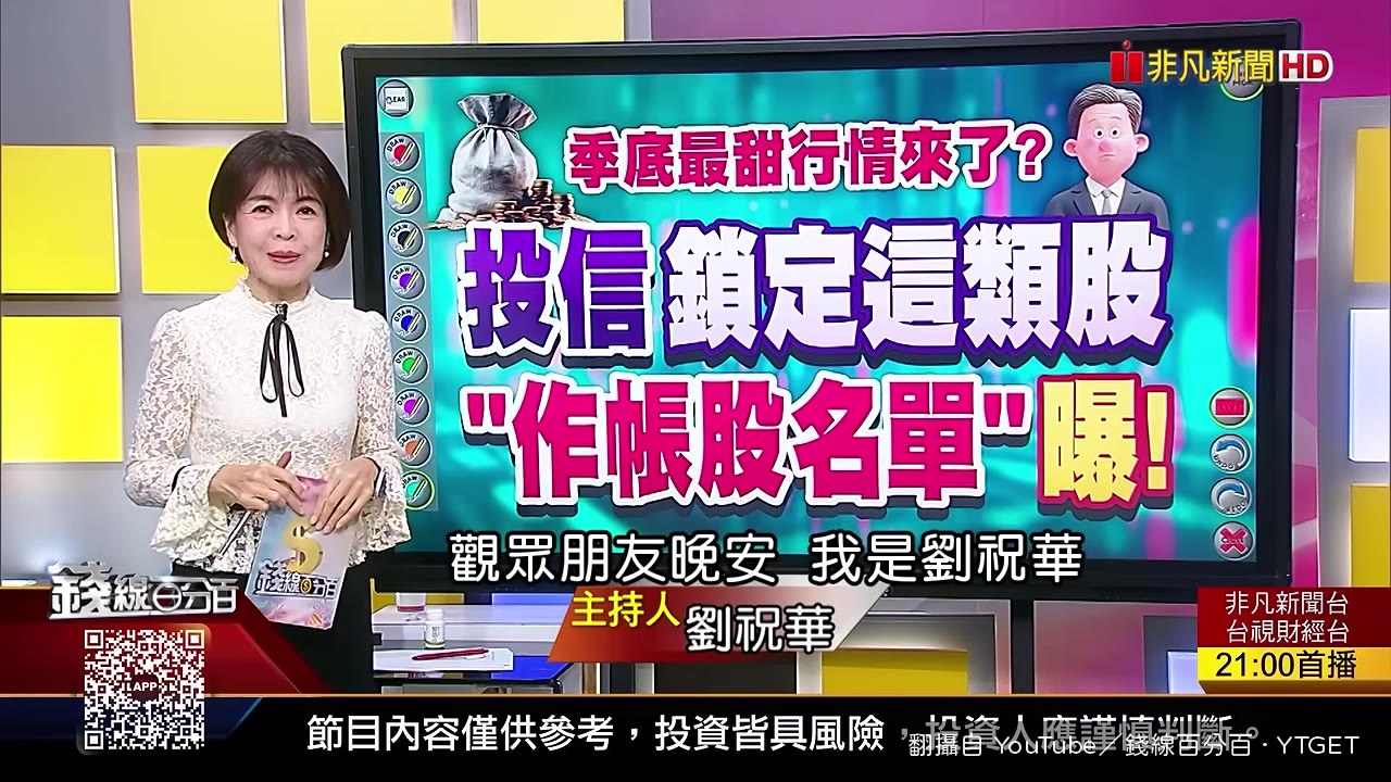 台股下跌,主持人開場