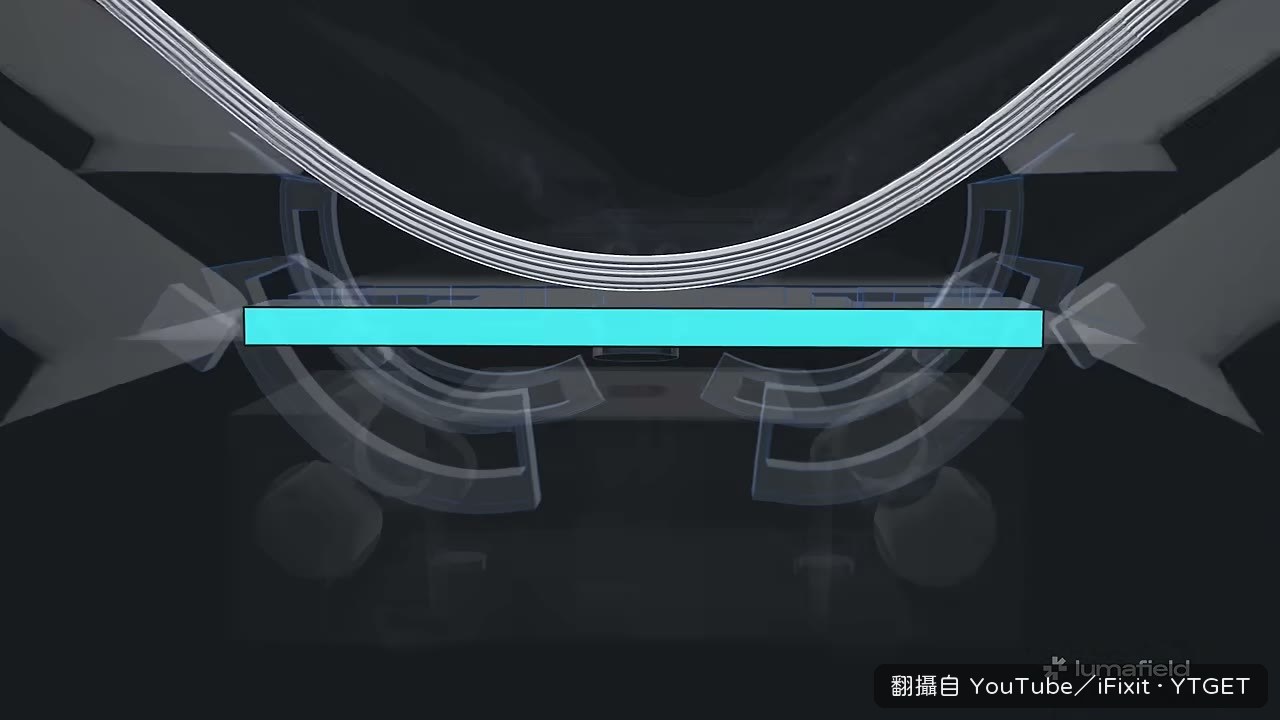 鉸鏈中央凸起，正好對上災情位置