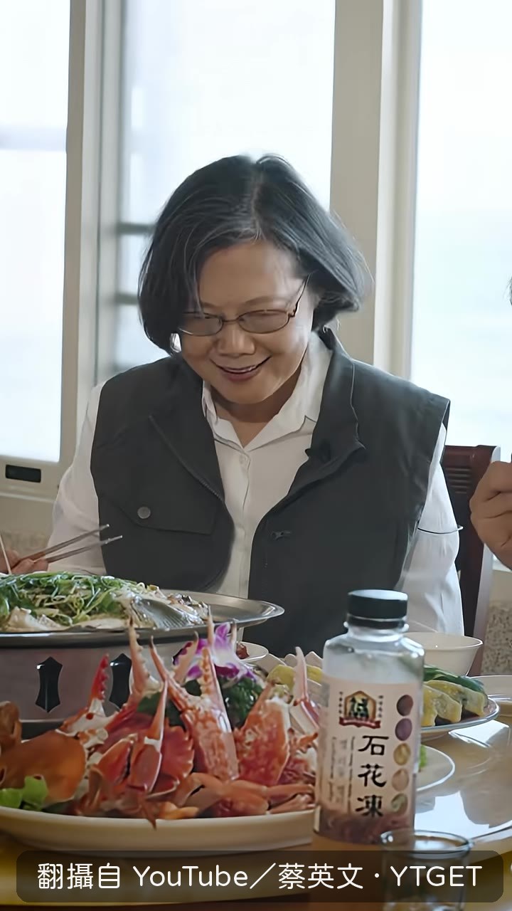 蔡英文說自己沒拍過這種吃飯影片