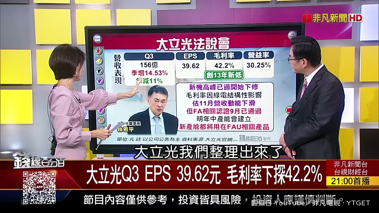 大立光毛利率創13年新低