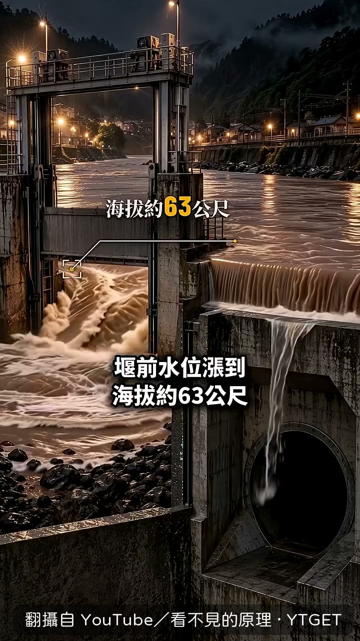 閘門一關,水翻過堰頂