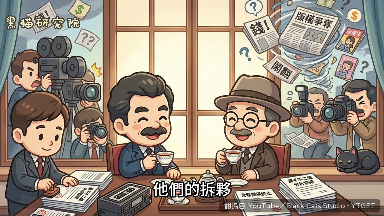 兩人笑著握手和平解散