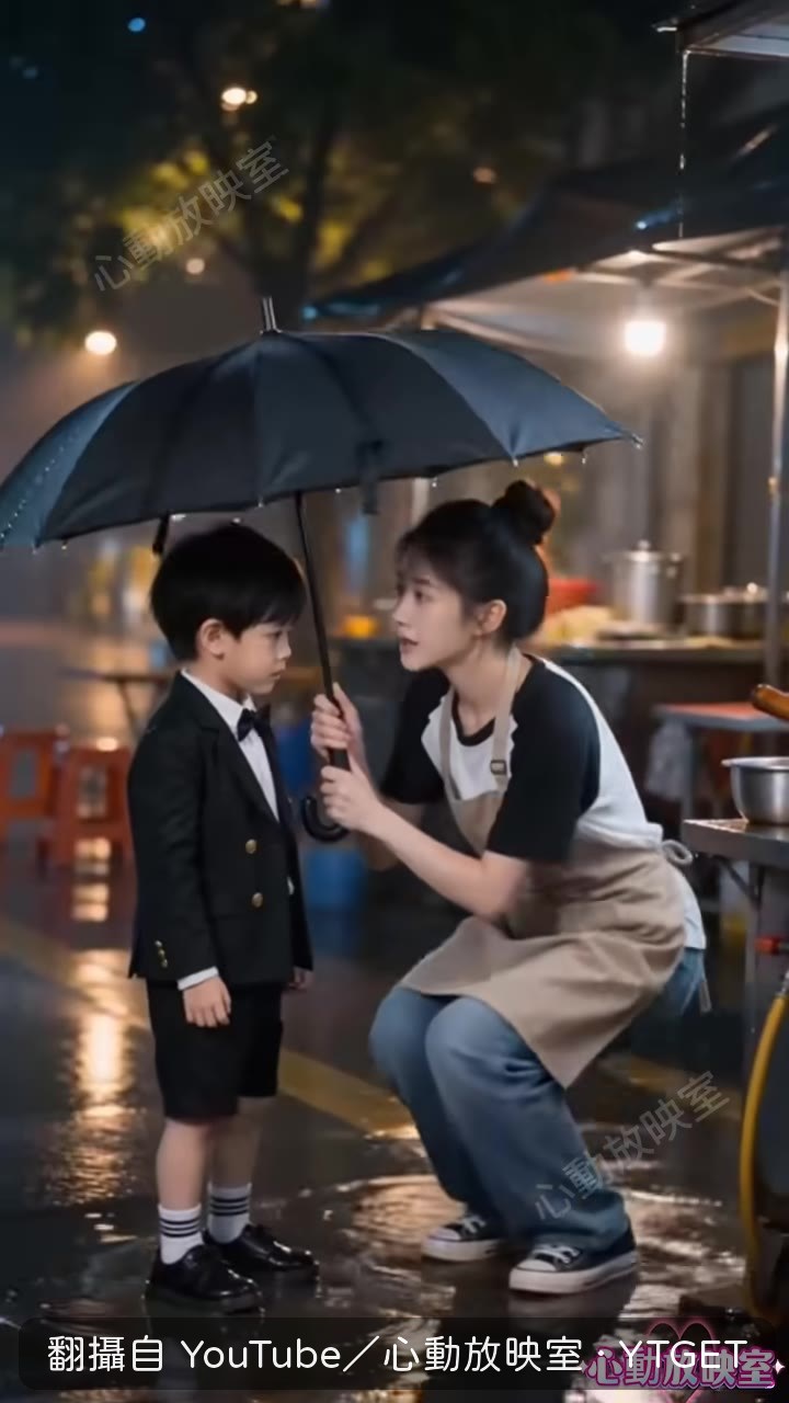 姐姐免費請小男孩吃蛋炒飯