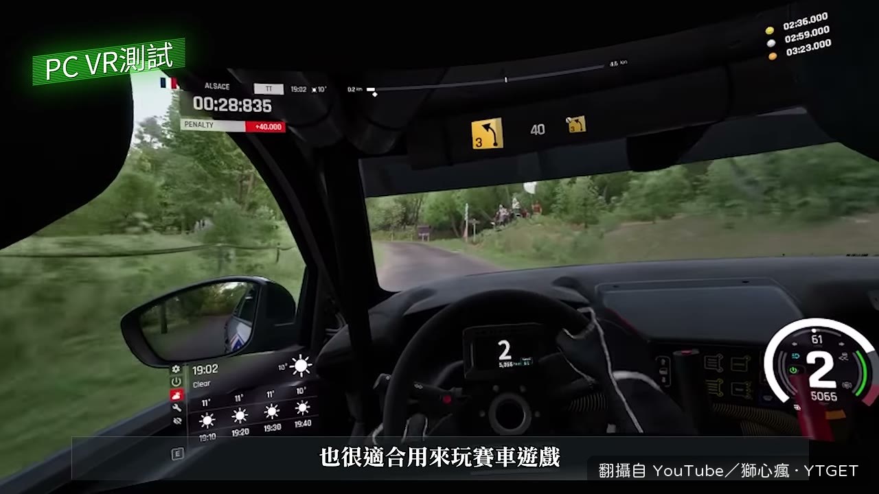 賽車遊戲轉頭看後照鏡