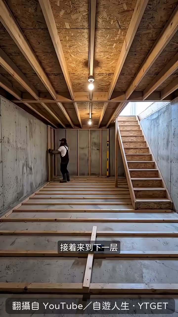 下層隔間填保溫棉做臥室