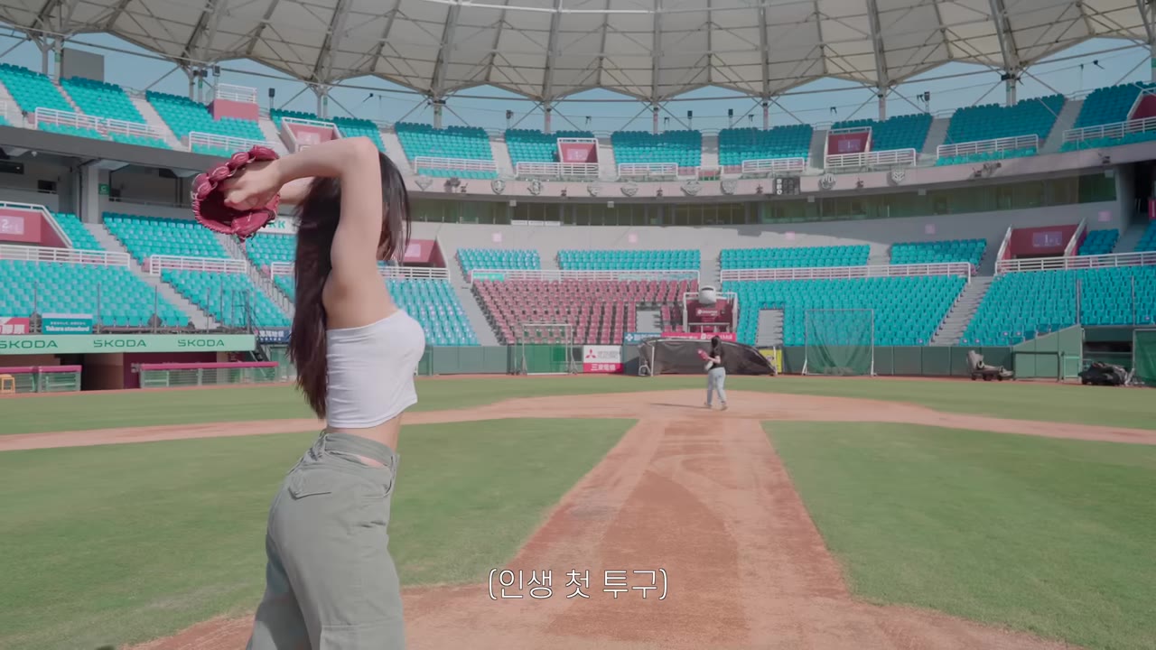 人生第一次開球，練習瞄準