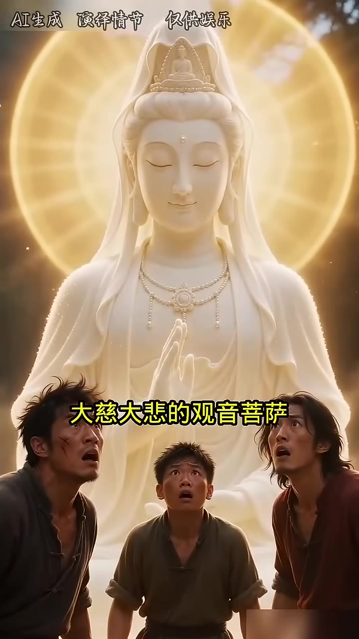 觀音菩薩在金光中現身