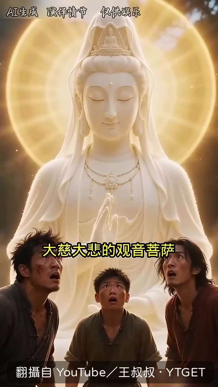 觀音菩薩在金光中現身