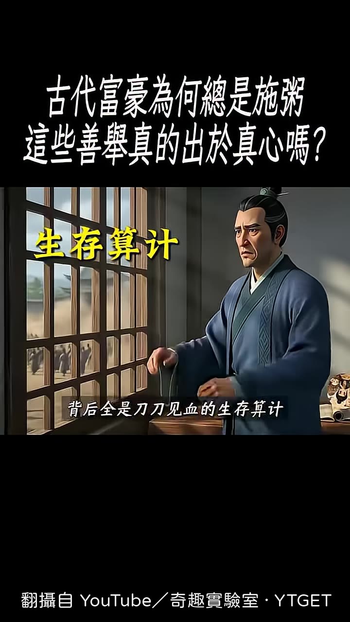 施粥不是為了救人,是為了保命