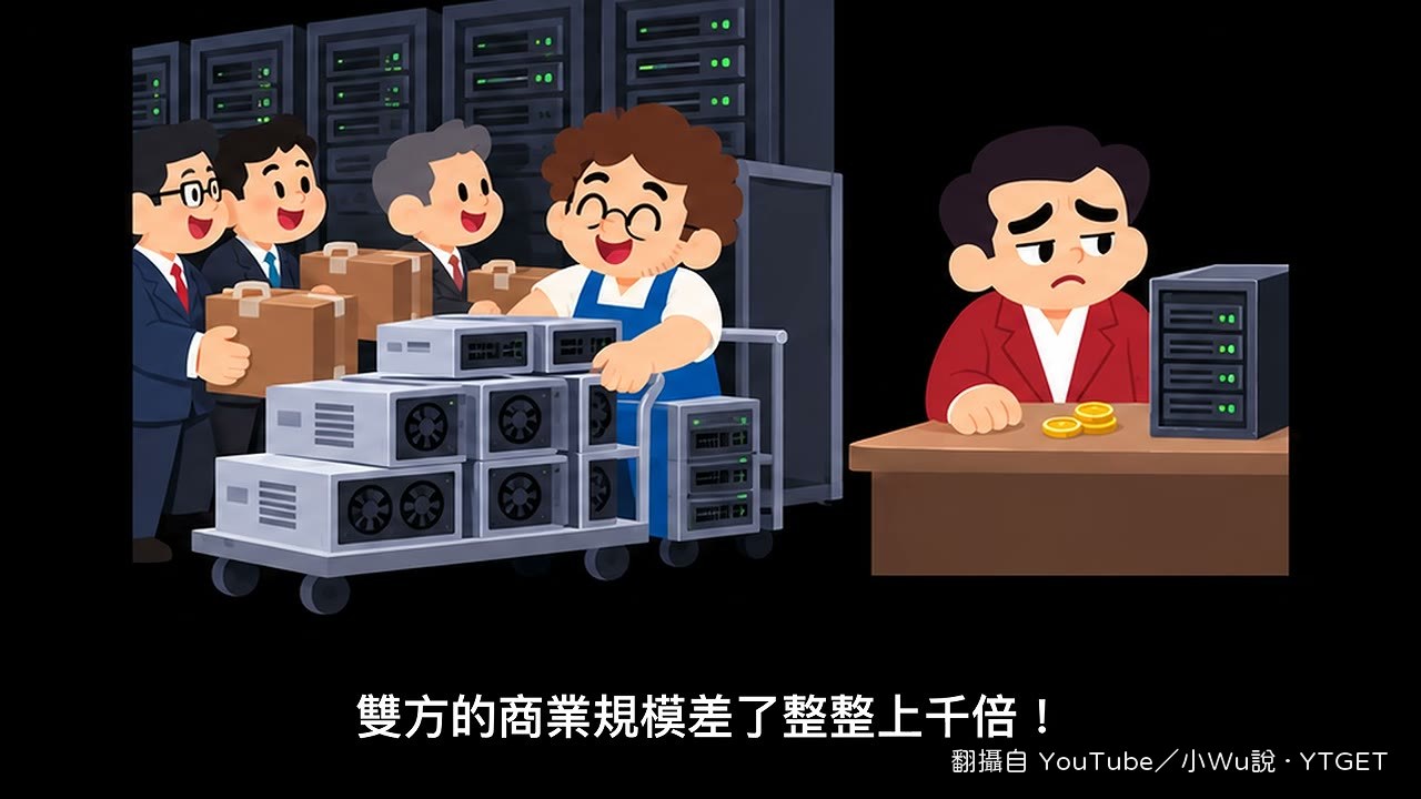 三個飛輪焊死,商業規模差上千倍
