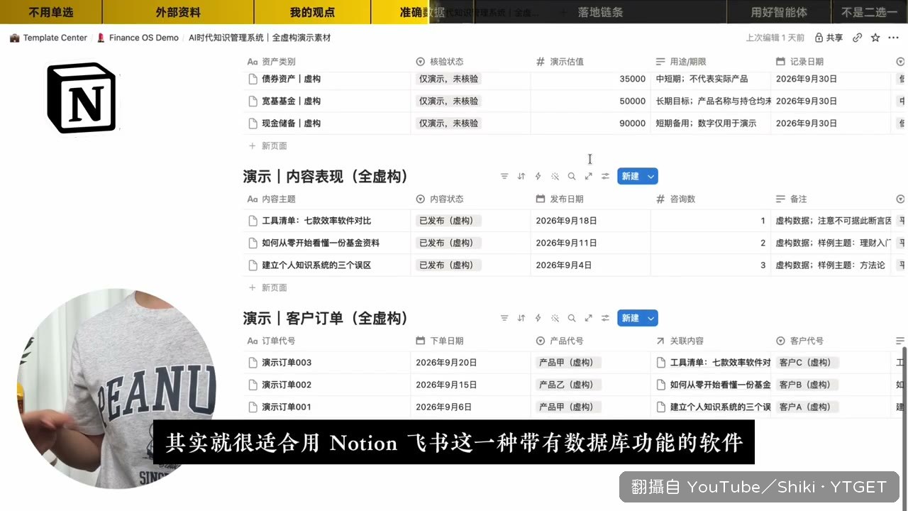 Notion 和飛書的資料庫適合結構化記錄