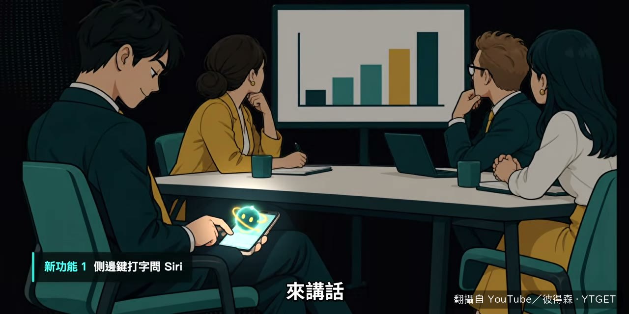 按住側邊鍵改用打字問 Siri