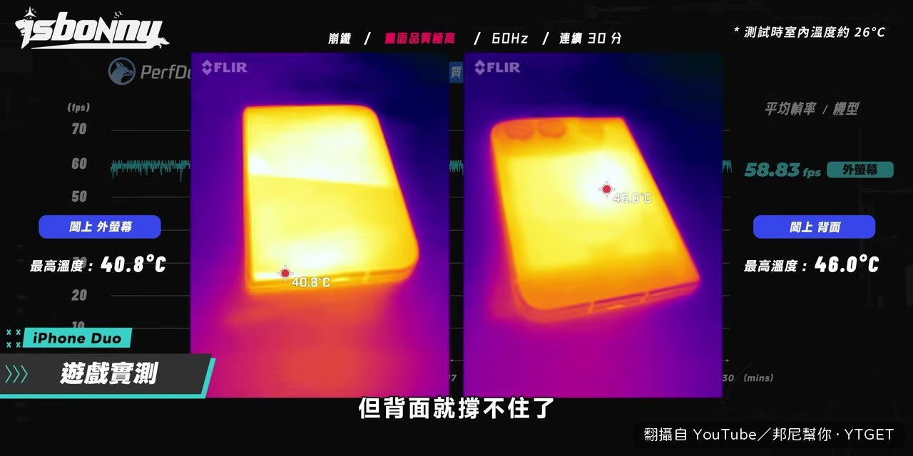 崩鐵實測背面溫度衝到 46 度