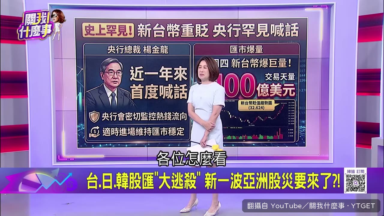 現場舉牌,四票擔心亞洲股災
