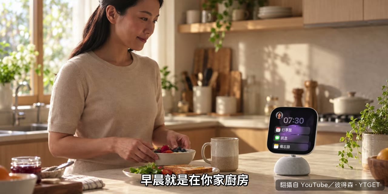 走進廚房，螢幕自動換成你的行事曆